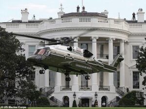 Trump’s latest White House renovation as new Marine One helicopter burns up South Lawn