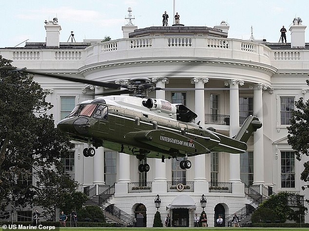 Trump’s latest White House renovation as new Marine One helicopter burns up South Lawn