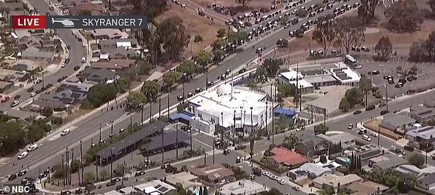 Five dead including mosque security guard after two teenage gunmen open fire at San Diego Islamic Center… before shooting themselves as police closed in
