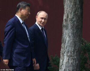 Putin arrives in China for talks with ‘long-time friend’ President Xi… after telling Trump Russian leader ‘might regret invading Ukraine’