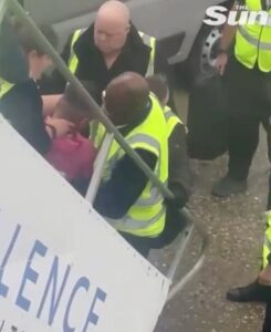 ‘Maniac’ sex criminal spits on British families as he is deported from UK on holiday flight to Turkey