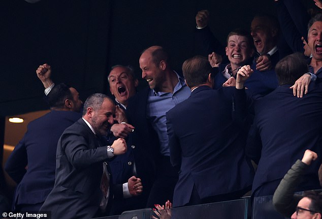 Prince William celebrates in the stands in Istanbul as Aston Villa score twice against Freiburg in the Europa League final – and edge nearer to their first major trophy in 30 years