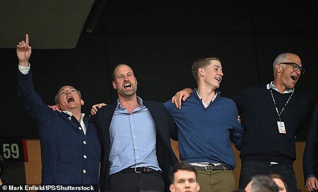 William’s band of Villains: How Prince celebrated his team’s cup victory in the company of some of his oldest friends