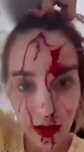 Miss Venezuela Global releases shocking footage of her covered in blood in trashed hotel room ‘after being attacked by celebrity stylist’