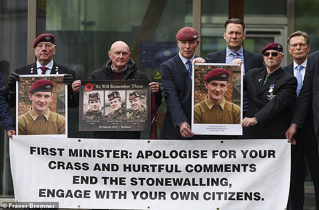 Swinney’s ‘move on’ comments are a ‘dagger blow’ to victims of IRA terrorism, protesters say