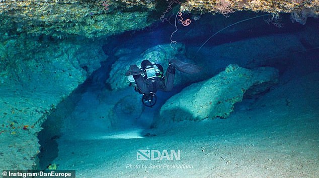 First images from inside Maldives death cave: Rescue team release photographs showing where five Italian divers lost their lives