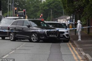 Armed police shoot motorist, 20, who drove directly at them while trying to flee