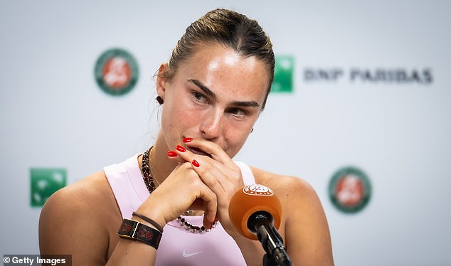 Aryna Sabalenka leads top tennis stars in French Open media protest after world No 1 threatened to BOYCOTT Grand Slams over pay row