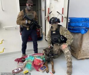 Packages emblazoned with Dior and pink bin liners aboard oil tanker in LA hide a deadly $6.4 million secret