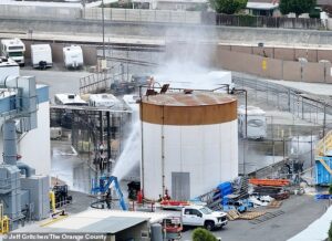 Toxic chemical tank on the brink of exploding has a CRACK in it emergency response crews find as schools closed and 50,000 residents evacuated from danger zone