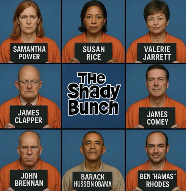 Trump goes on AI spree mocking Barack Obama and James Comey in ‘Shady Bunch’ rogues’ gallery while boasting that he’s looking ‘younger than ever’