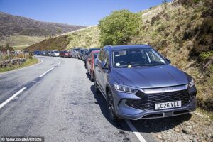 Not the finest place to leave your car! Around 80 cars receive penalty notices for parking illegally at hot spot near Snowdon