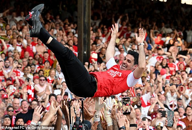 Sat with Mikel Arteta after he lifted the Premier League trophy, I saw a different person: Here’s what it was like inside Arsenal’s celebrations at Selhurst – and why they are set up for a trophy-laden dynasty