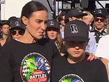 Kyle Busch’s devastated wife and son, 11, are seen for first time since his sudden death as NASCAR honors late legend with tribute ahead of Coca-Cola 600
