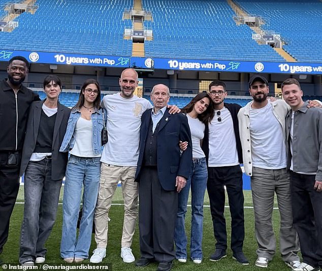 Pep Guardiola reconciles with estranged wife Cristina as he calls her ‘an exceptional woman’ and she joins him in Manchester for his final day at Man City – as he prepares to move back to Barcelona