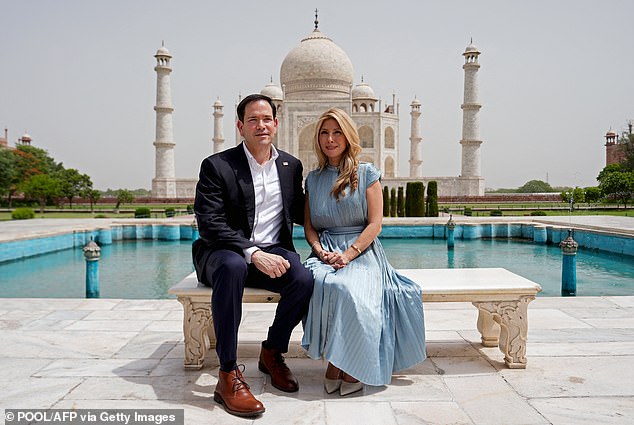Jeanette Rubio stuns at the Taj Mahal amid First Lady whispers – as Marco scrambles to repair Trump’s ‘hellhole’ rift with India