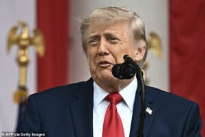 Trump pays tribute to Iran war dead and vows Tehran ‘will never have a nuclear weapon’ in Memorial Day speech