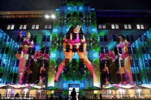 Chaos at Sydney’s Vivid festival: Drones rain from the sky as sexualised display at family event sparks fury