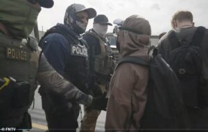 Chaos outside ICE detention center where hundreds of migrants are on hunger strike as protesters storm facility and senator is pepper-sprayed