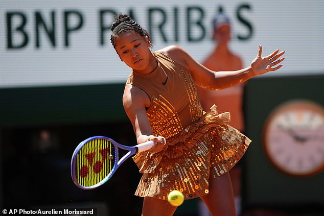 Naomi Osaka stuns spectators at French Open after revealing custom gold Nike dress