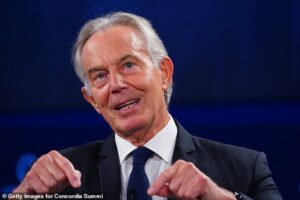 Tony Blair warns that Labour’s lurch to the Left is pushing Britain into the ‘relegation zone’ – and says ditching Starmer won’t fix the party’s problems
