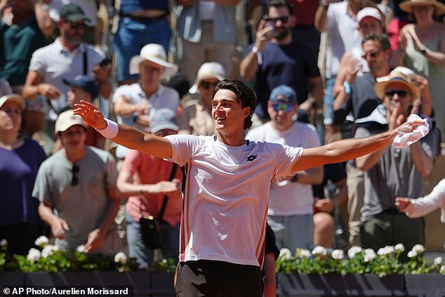 Former world No.1 Daniil Medvedev has an icy exchange with his wife on court as he loses to Aussie battler at the French Open: ‘You have to behave’