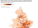 Birth rates plunge to 50-year low while foreign-born parents account for record four in ten, official figures show
