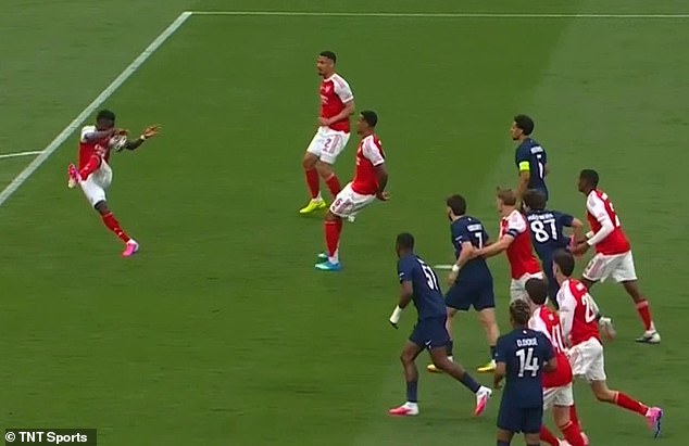 Same old Arsenal? Rivals cry foul over TWO big handball let-offs – and lack of a red card – in the Champions League final against PSG