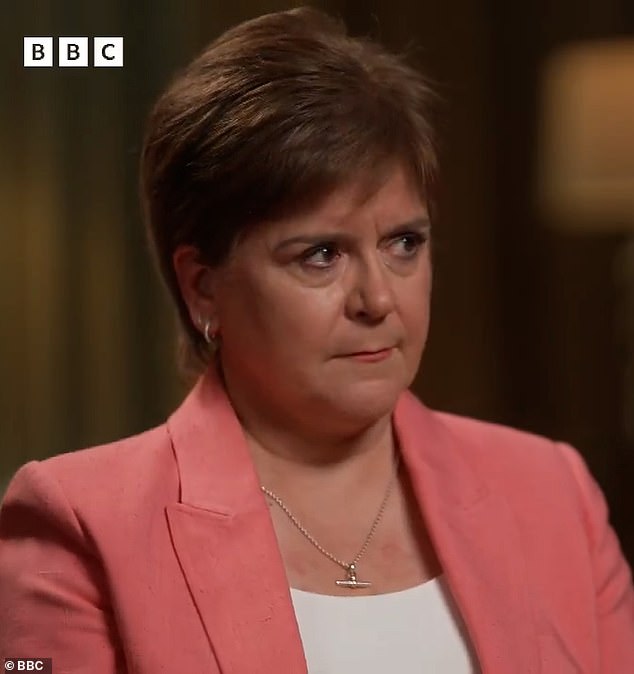 ‘I’m being sentenced for a crime I did not commit’: Nicola Sturgeon is close to tears as she defiantly refuses to apologise over ex-husband’s £400k embezzlement