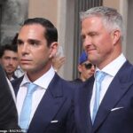 Ralf Schumacher, 50, marries Etienne Bousquet-Cassagne, 36, as ex-F1 star ties the knot with his partner in glitzy St Tropez bash 19 months after coming out as gay