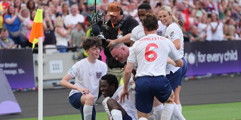 Soccer Aid LIVE: Wayne Rooney, Paddy McGuinness and GK Barry to star in charity game – with Robbie Williams and Usain Bolt named as managers