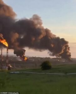 Ukrainian drones strike oil pumping station 800 miles into Russian territory