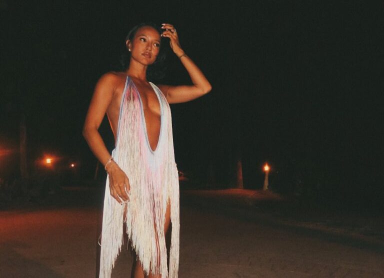 You ask, we answer! Who Made Karrueche’s Multicolor Fringe Birthday Dress?