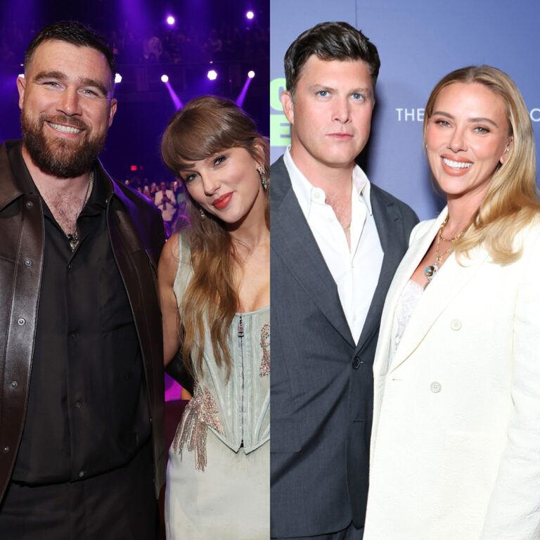 Travis Kelce, Colin Jost Bond Over Taylor Swift, Scarlett Johansson’s Fame