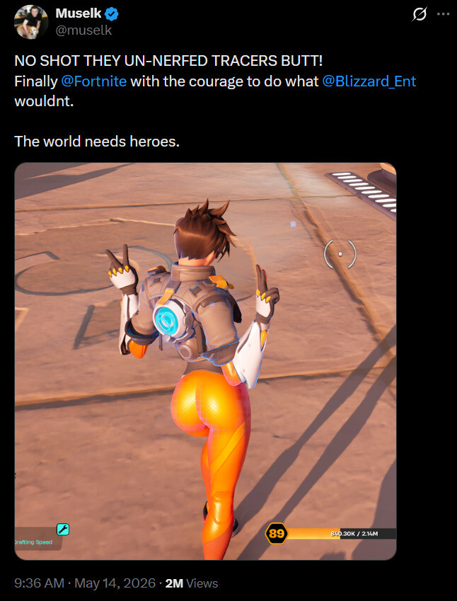 Apparently overwatch is in fortnight