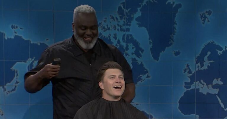 Colin Jost Is Nearly Forced to Shave His Hair Live on SNL