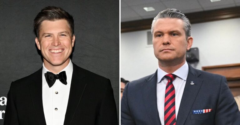 Colin Jost May Have Manifested Pete Hegseth’s Pulp Fiction Moment
