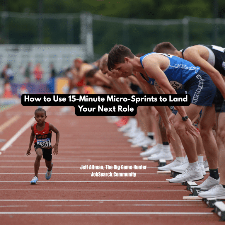 How to Use 15-Minute Micro-Sprints to Land Your Next Role