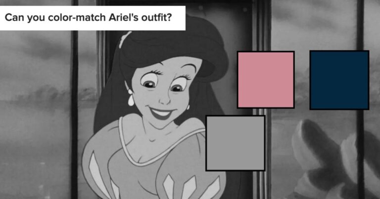 Difficult Color Match Visual Disney Princess Trivia Quiz