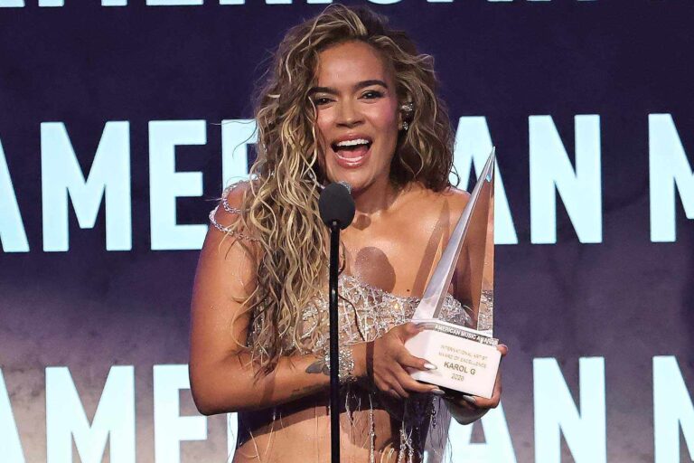 Karol G Says She 'Found Purpose Through My Music' as She Accepts International Artist Award of Excellence at 2026 AMAs