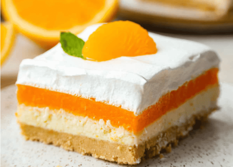 Orange Creamsicle Lush (No Bake Summer Dessert)