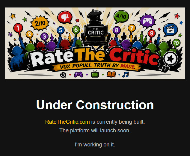 RateTheCritic.com online