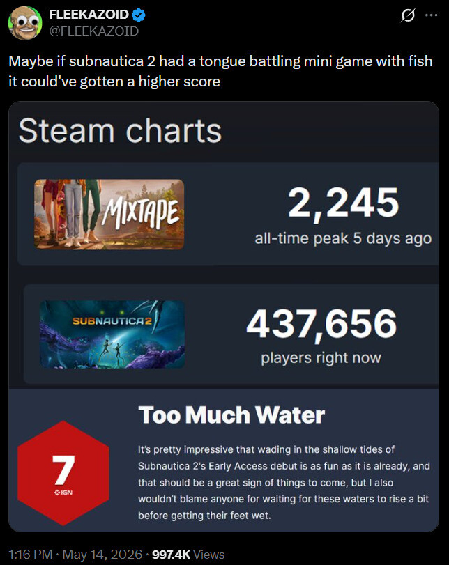 Subnautica 2 devs reportedly forgot to pay IGN extra