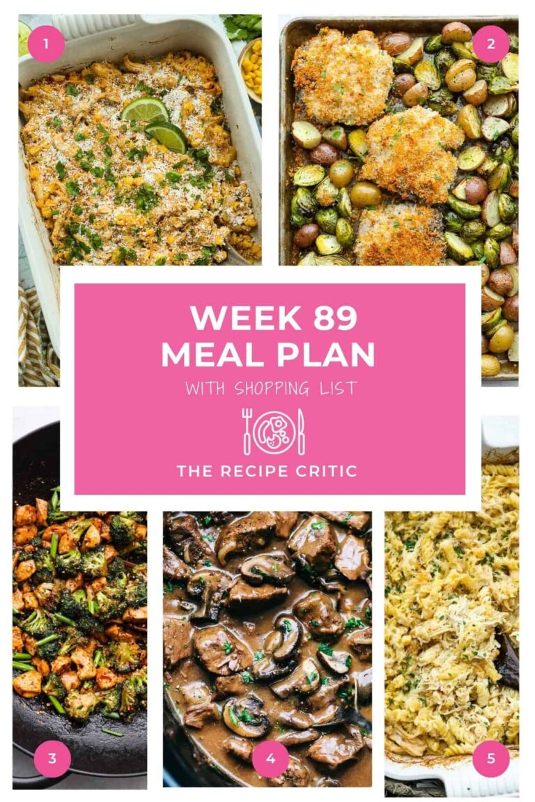 Weekly Meal Plan #89 + Free Printable Shopping List