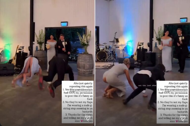 Bridesmaid Goes Viral After Risky 'Worm' Dance Move Ends in Cheeky Wardrobe Malfunction