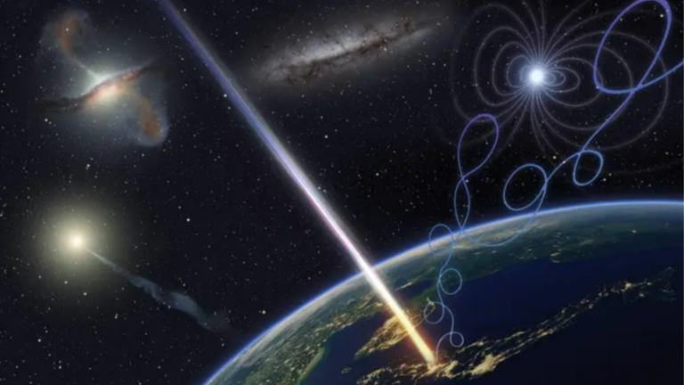 What flings mysteriously powerful particles called ‘cosmic rays’ at Earth?