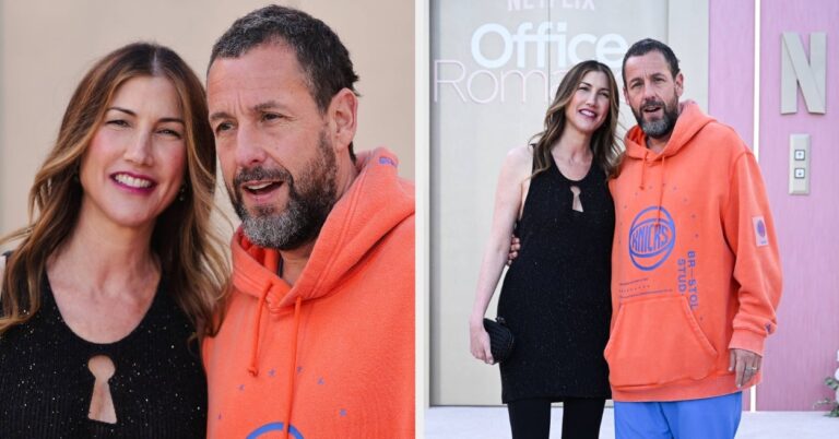People Are Divided Over Adam Sandler Wearing Sweats To His Wife Jackie's Movie Premiere