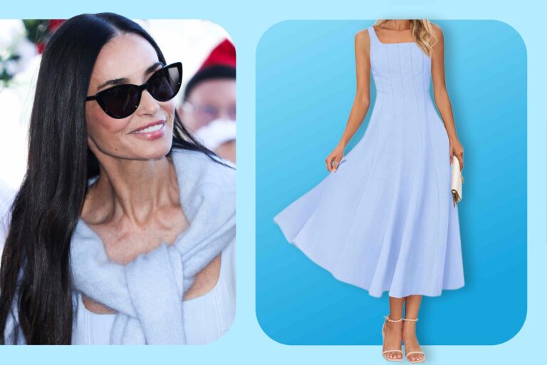 Demi Moore's Icy Blue Cannes Dress Looks Just Like This $46 Style Shoppers Say Has Plenty of 'Room for Comfort'