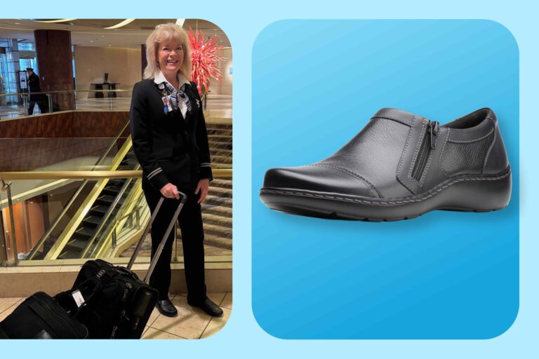 A Flight Attendant of 47 Years Shares Her Travel Essentials, Including Sandals She Can ‘Walk Miles in’ on Layovers
