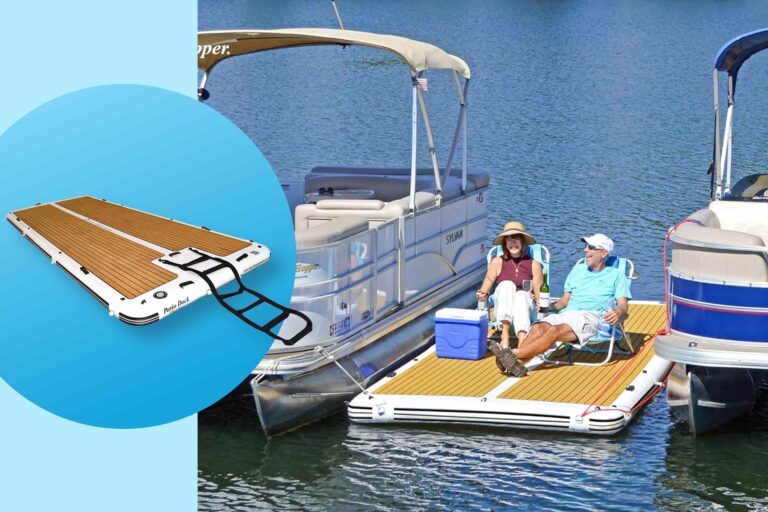 This Giant Inflatable Boat Dock Is a ‘Waterfront Game Changer’ for Comfortable Sunbathing — It's $1.2K at Amazon